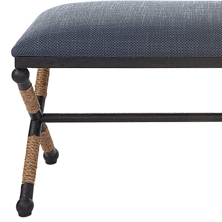 Image 3 Uttermost Firth 21.25" H x 47.75" L Navy Bench more views