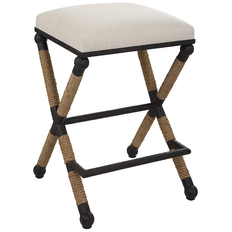 Image 2 Uttermost Firth 27 3/4" Rustic Iron Counter Stool