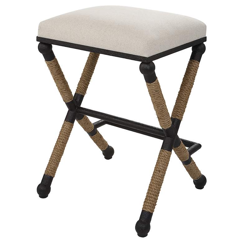 Image 4 Uttermost Firth 27 3/4" Rustic Iron Counter Stool more views