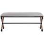Uttermost Firth 47 1/2" Wide Neutral Oatmeal Cotton Bench