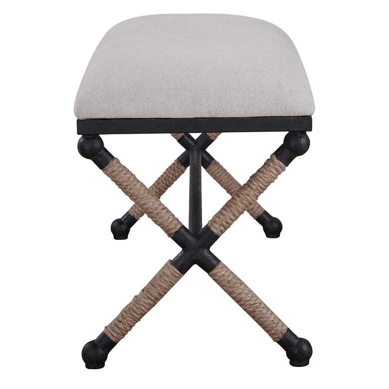 Image 5 Uttermost Firth 47 1/2" Wide Neutral Oatmeal Cotton Bench more views