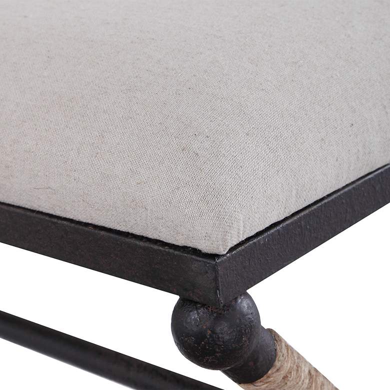 Image 6 Uttermost Firth 47 1/2" Wide Neutral Oatmeal Cotton Bench more views