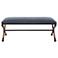 Uttermost Firth 47 1/2" Wide Rustic Iron Navy Blue Bench