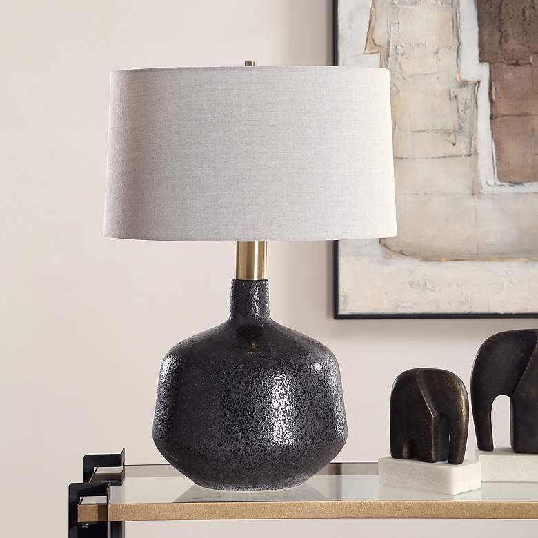 Image 3 Uttermost Flanagan 25 3/4" High Black Ceramic Table Lamp more views