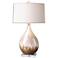 Uttermost Flavian 30 1/4" Beige and Ivory Teardrop Ceramic Table Lamp