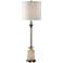 Uttermost Flavinia 34" Light Champagne Glass Tall Buffet Table Lamp