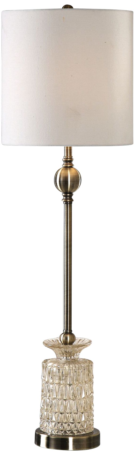 Uttermost Flavinia Light Champagne Glass Tall Table Lamp 13Y69