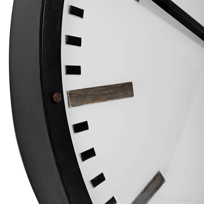 Image 4 Uttermost Fleming 31 3/4" Black and White Modern Wall Clock more views