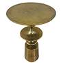 4_Uttermost Flight 16" Wide Antique Brass Metal Accent Table more views