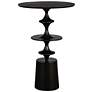 2_Uttermost Flight 23 1/2" High Satin Black Aluminum Modern Accent Table