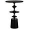Uttermost Flight 23 1/2" High Satin Black Aluminum Modern Accent Table