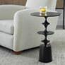 1_Uttermost Flight 23 1/2" High Satin Black Aluminum Modern Accent Table