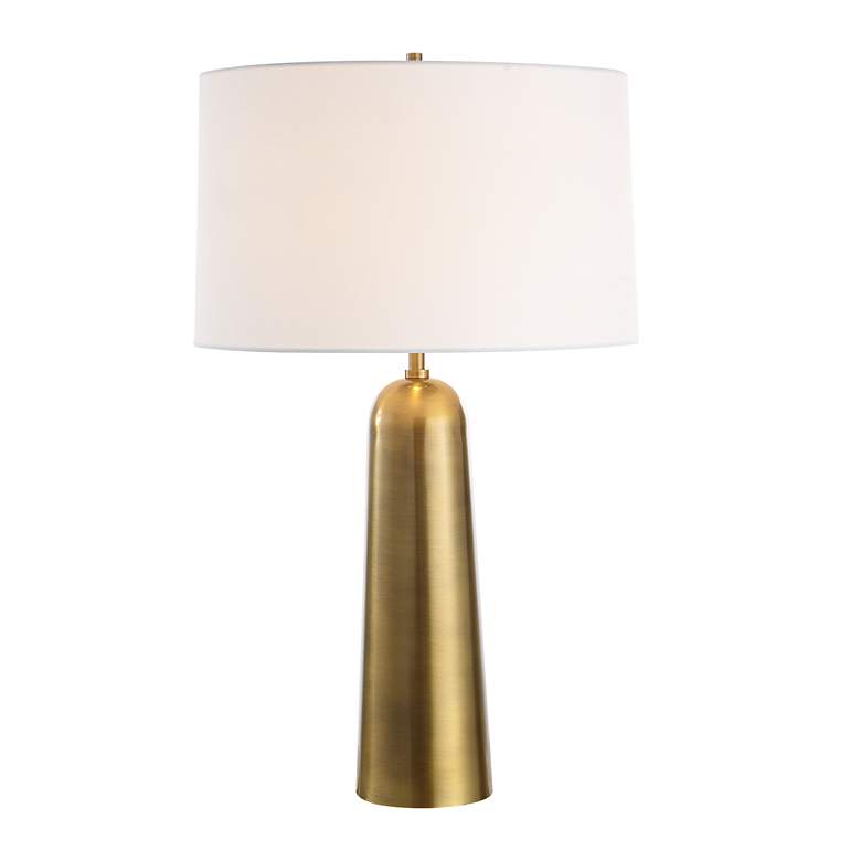 Image 2 Uttermost Flinchem Plated Antique Brass Table Lamp