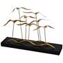 Uttermost Flock of Seagulls 24"W Gold and Black Sculpture