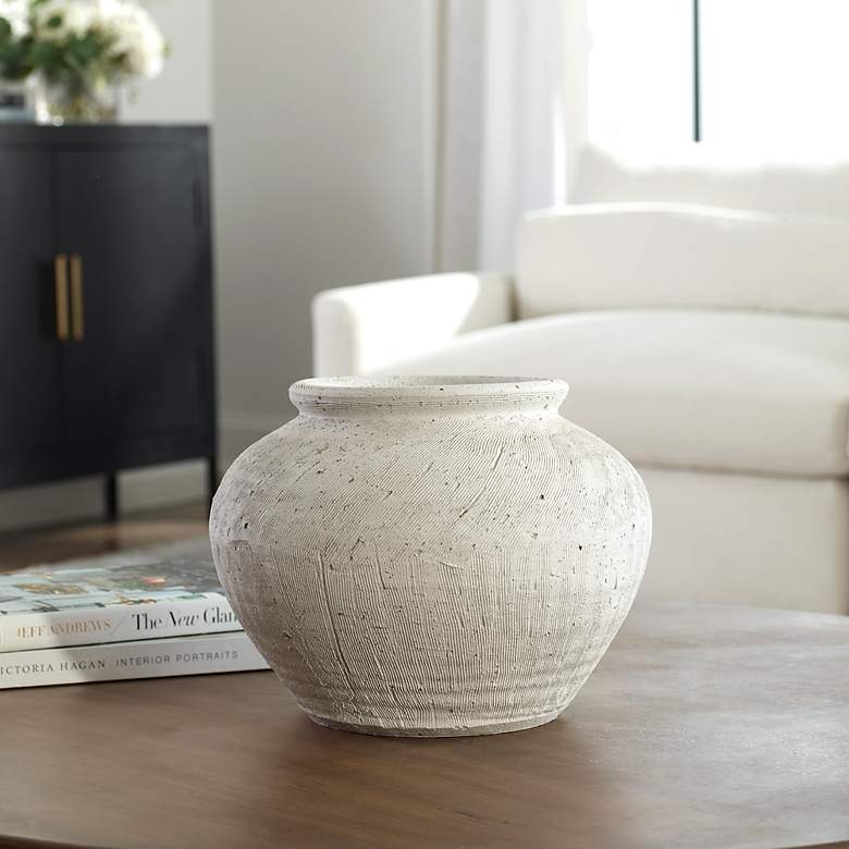 Image 1 Uttermost Floreana 12" Round Ceramic Vase