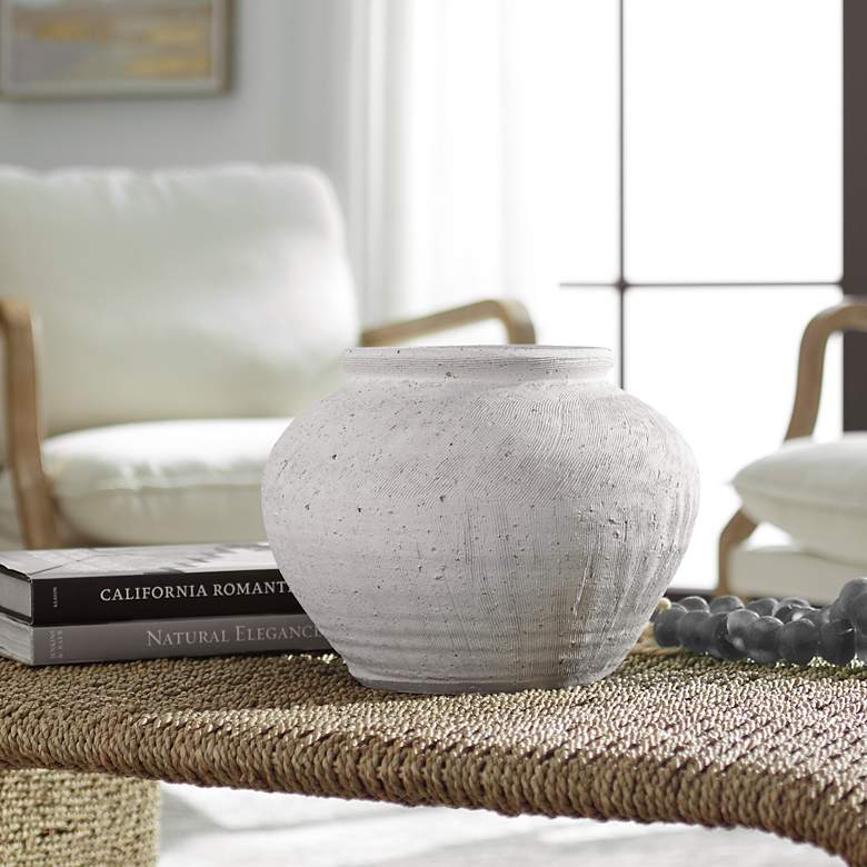 Image 4 Uttermost Floreana 12" Round Ceramic Vase more views