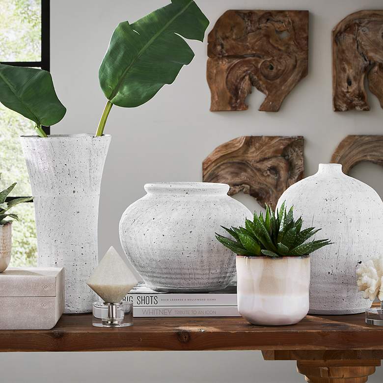 Image 5 Uttermost Floreana 12" Round Ceramic Vase more views