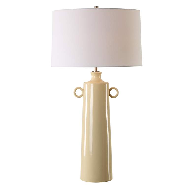 Image 2 Uttermost Florero 32" Modern Pale Yellow Ceramic Table Lamp
