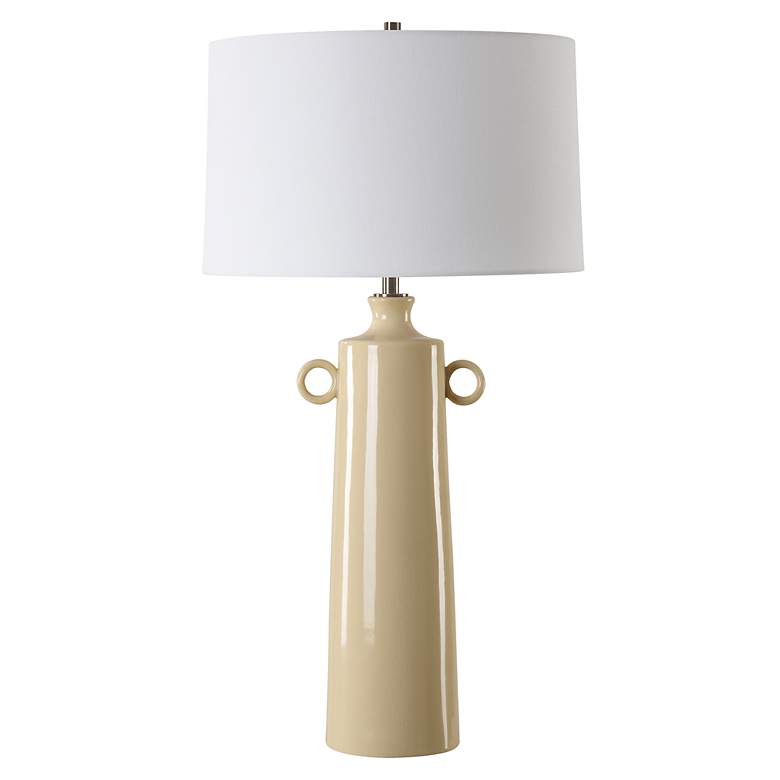 Image 4 Uttermost Florero 32" Modern Pale Yellow Ceramic Table Lamp more views