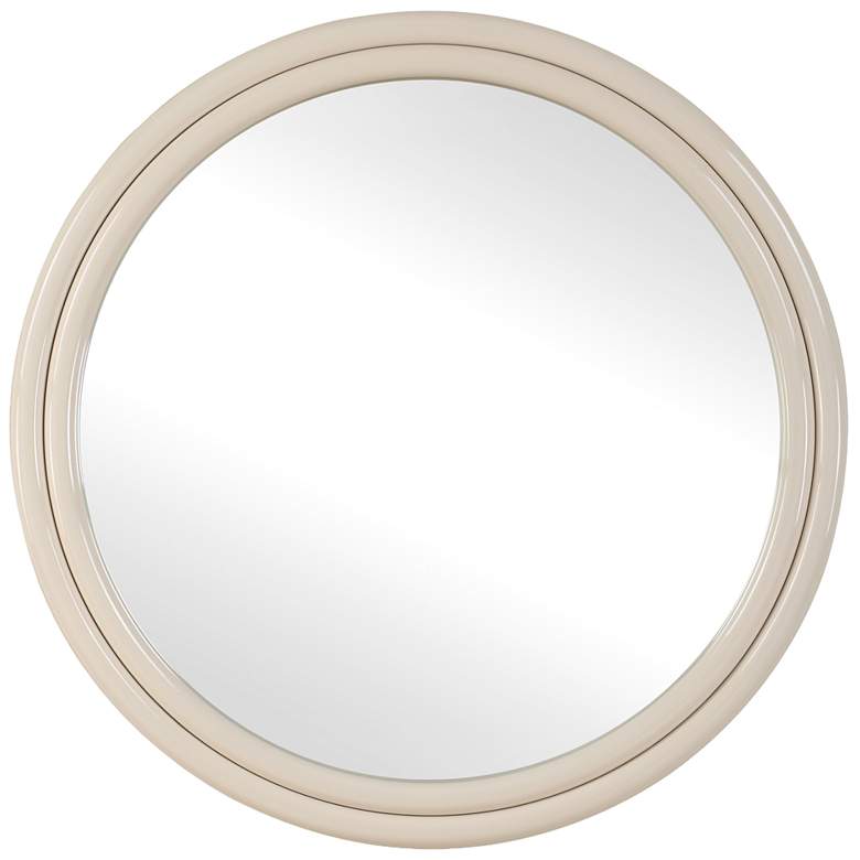 Image 2 Uttermost Florian White 38 1/2" Round Wall Mirror