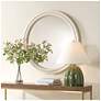 3_Uttermost Florian White 38 1/2" Round Wall Mirror more views