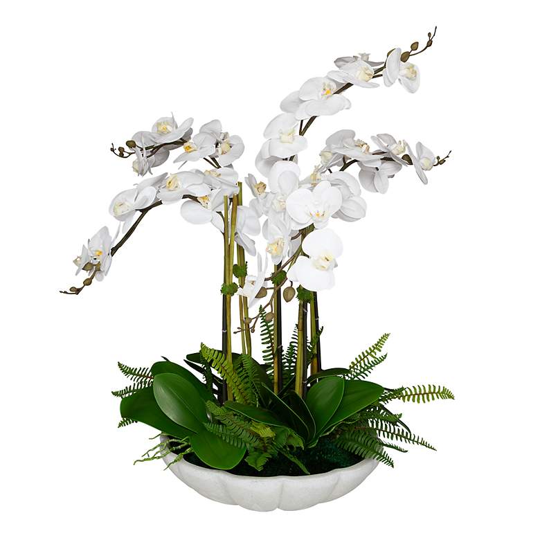 Image 2 Uttermost Flourish 33" Wide x 36" High Orchid Centerpiece
