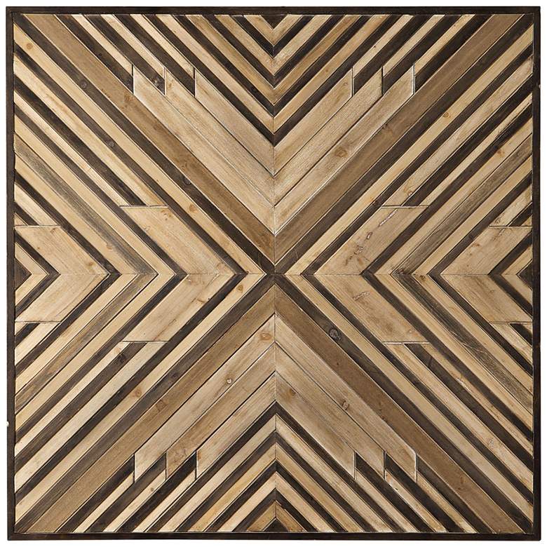 Image 2 Uttermost Floyd 40 1/2 inch High Geometric Wooden Wall Art