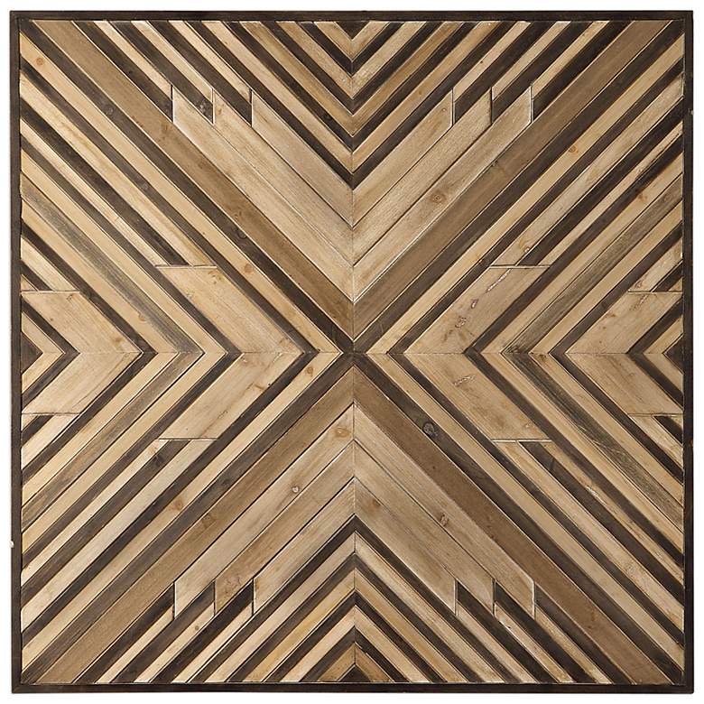 Image 2 Uttermost Floyd 40 1/2" High Geometric Wooden Wall Art