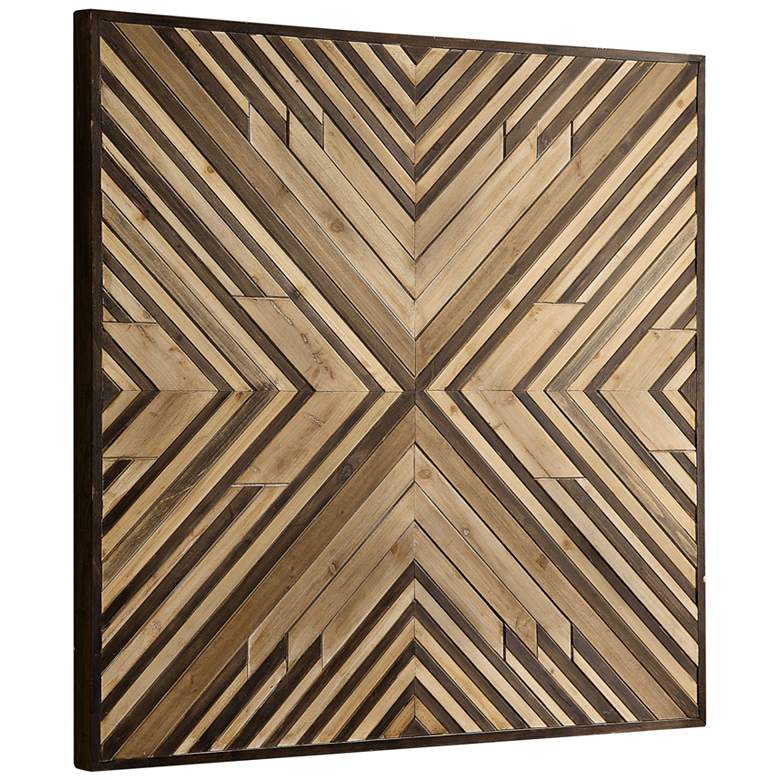 Image 4 Uttermost Floyd 40 1/2 inch High Geometric Wooden Wall Art more views