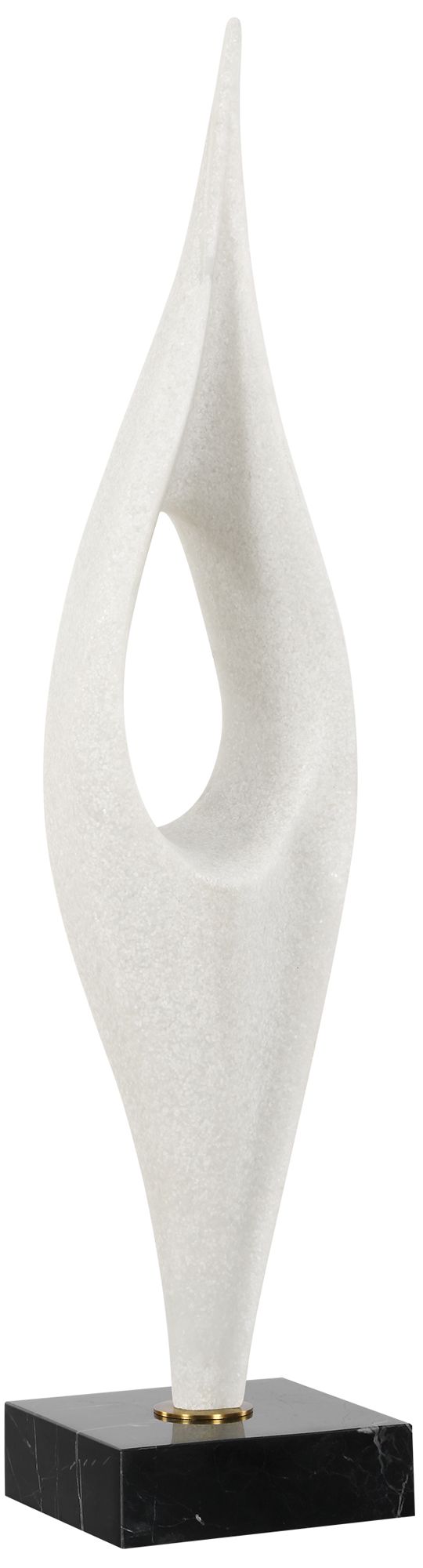 Image 2 Uttermost Fluid Drop 24 1/4" High White and Black Sculpture