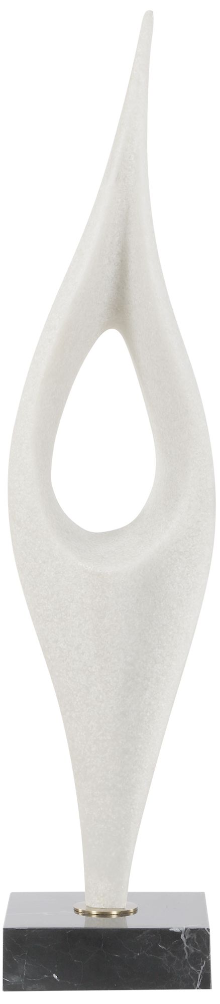 Image 3 Uttermost Fluid Drop 24 1/4" High White and Black Sculpture more views