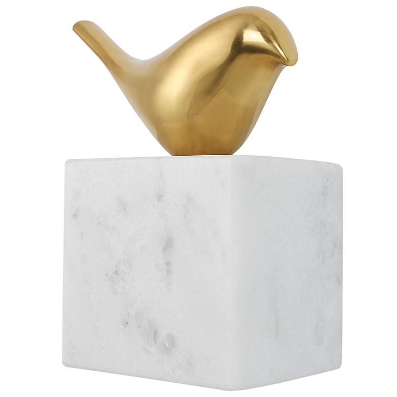 Image 4 Uttermost Flying Solo 7" High Gold Bird Wall Decor more views