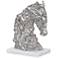 Uttermost Foal 7 1/2"H Antique Silver Leaf Horse Sculpture