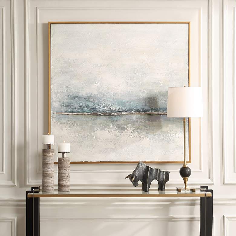 Image 1 Uttermost Foggy Morning 49 1/2" Hand Painted Canvas