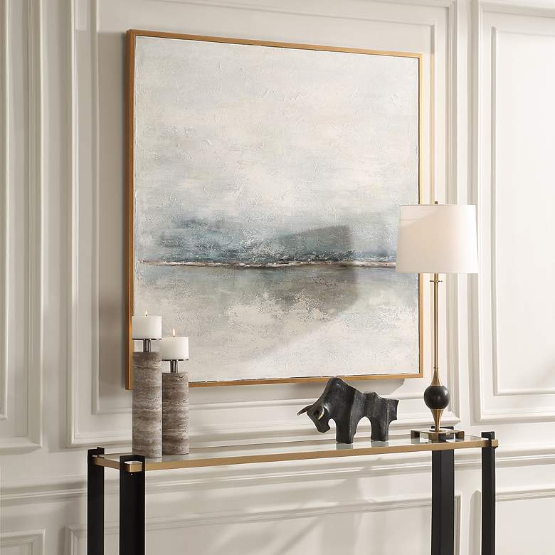 Image 3 Uttermost Foggy Morning 49 1/2" Hand Painted Canvas more views