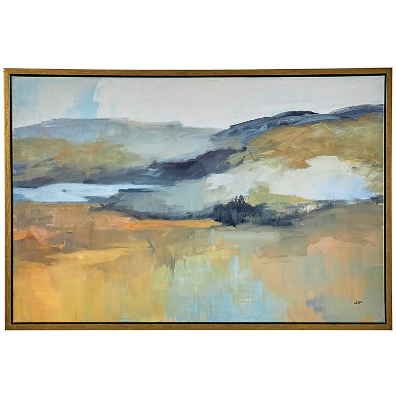 Image 3 Uttermost Folded Hills 37 1/2" Wide Framed Canvas Wall Art