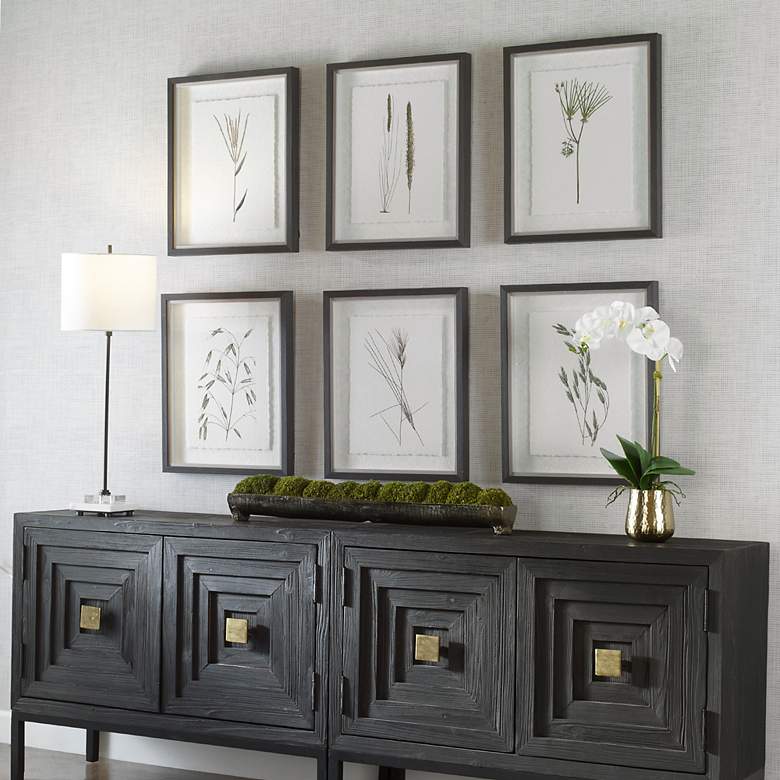 Image 6 Uttermost Forest Finds 22" High 6-Piece Framed Wall Art Set more views