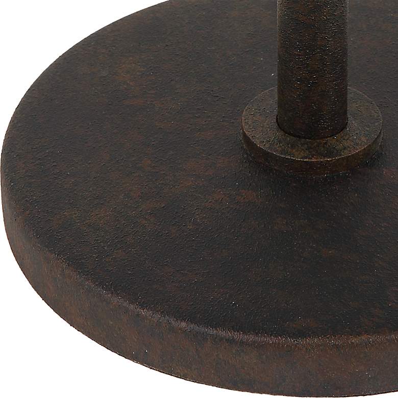 Image 5 Uttermost Forge 24.75" H Clear and Rustic Brown Accent Table more views