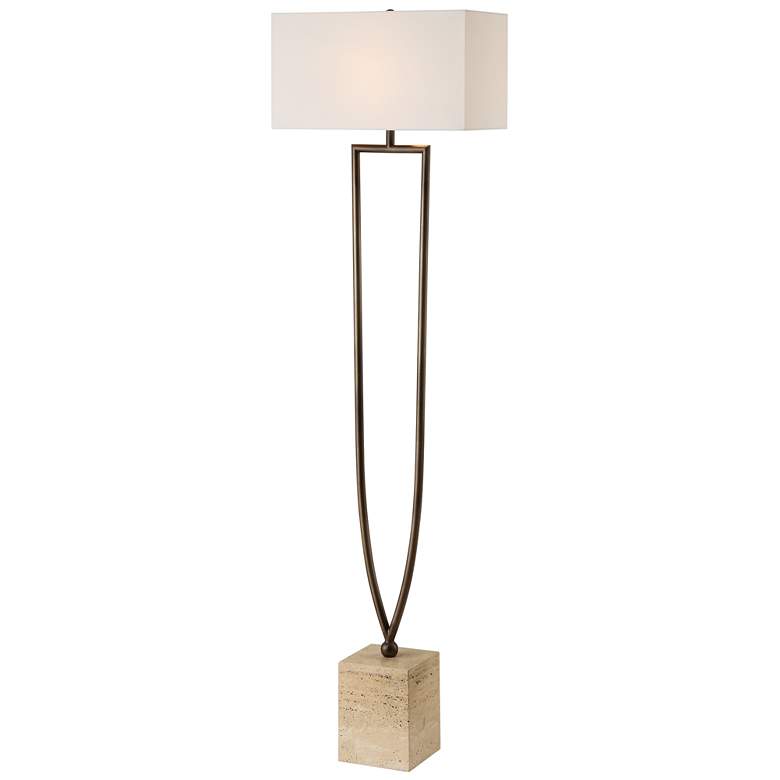 Image 1 Uttermost Fork In The Road 64" Modern Bronze Floor Lamp