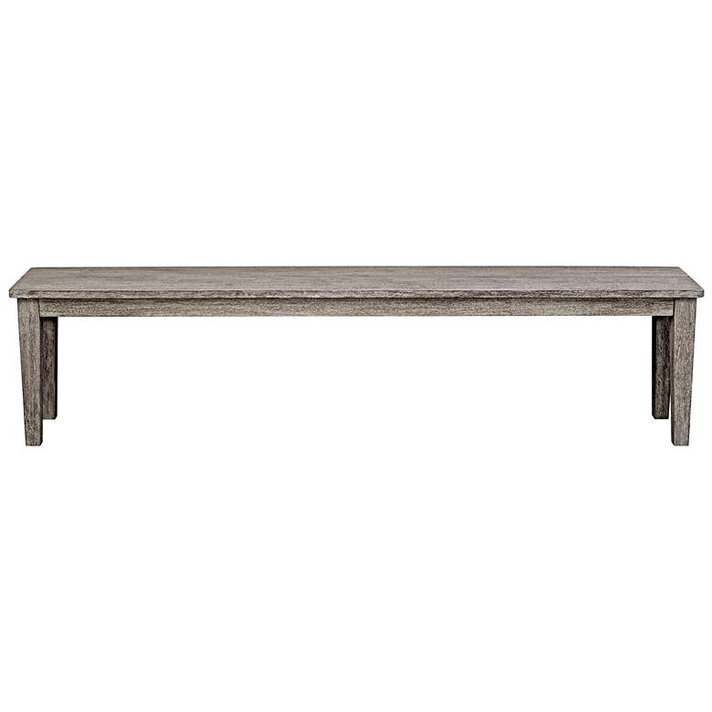 Image 2 Uttermost Forsyth 81" Wide Gray Mahogany Outdoor Bench