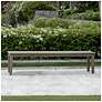 3_Uttermost Forsyth 81" Wide Gray Mahogany Outdoor Bench more views