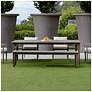 4_Uttermost Forsyth 81" Wide Gray Mahogany Outdoor Bench more views