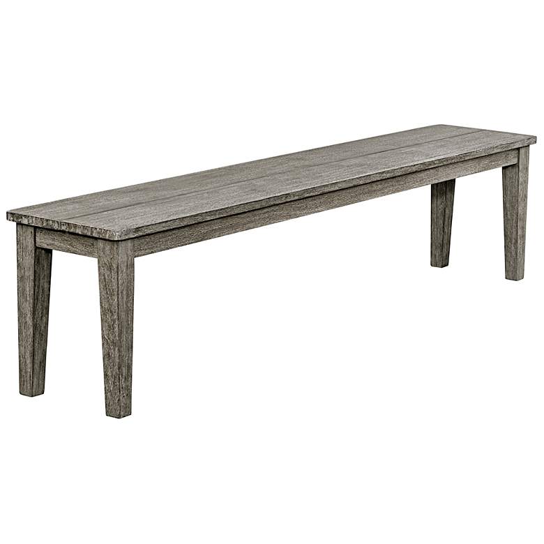 Image 5 Uttermost Forsyth 81" Wide Gray Mahogany Outdoor Bench more views