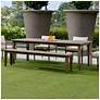 5_Uttermost Forsyth 81" Wide Gray Mahogany Outdoor Bench more views