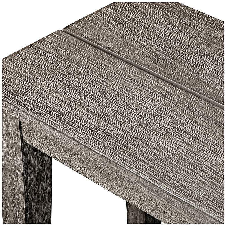 Image 7 Uttermost Forsyth 81" Wide Gray Mahogany Outdoor Bench more views