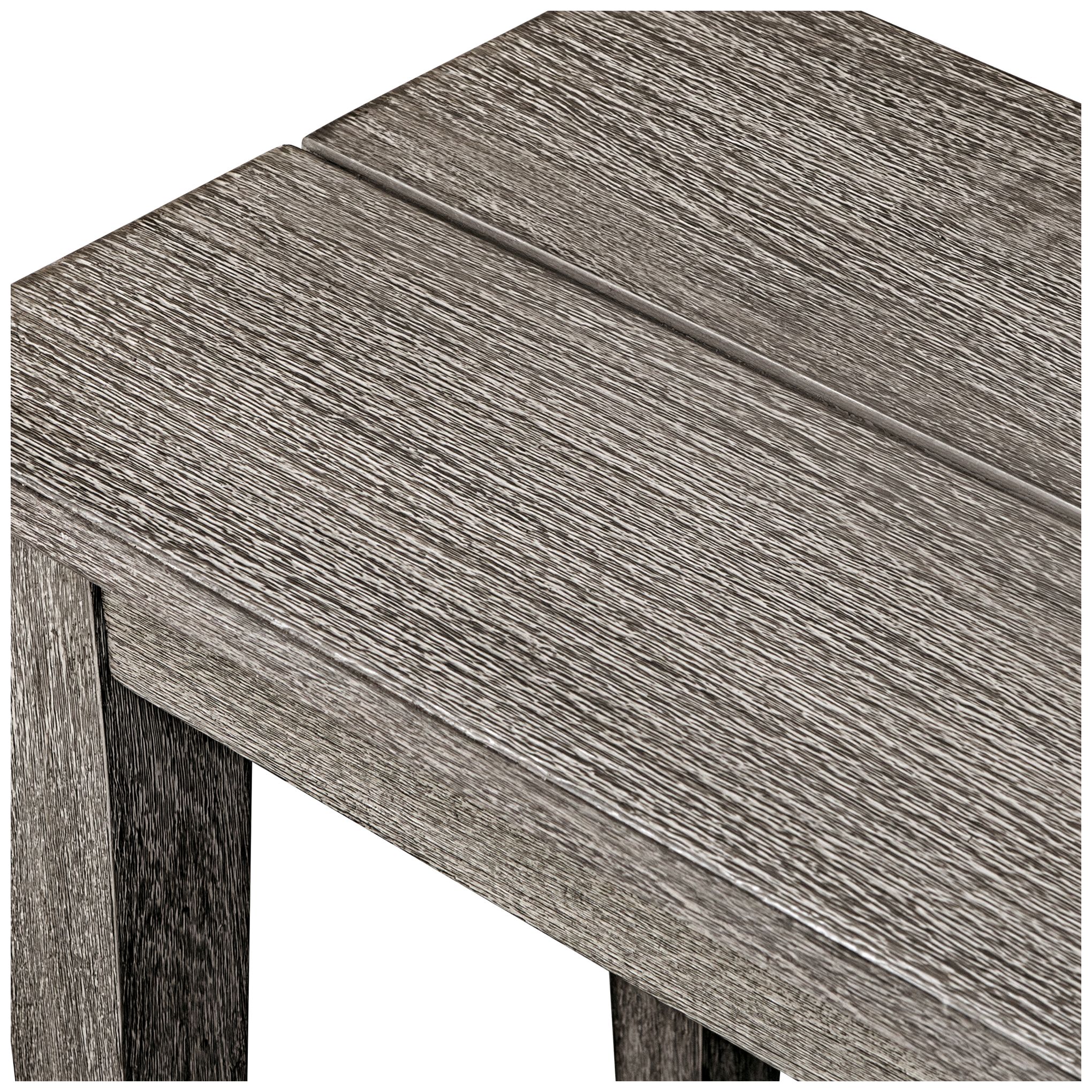 Uttermost Forsyth 81" Wide Gray Mahogany Outdoor Bench