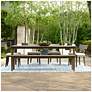 2_Uttermost Forsyth 92" W Gray Mahogany Outdoor Dining Table more views