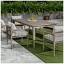 3_Uttermost Forsyth 92" W Gray Mahogany Outdoor Dining Table more views