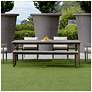 4_Uttermost Forsyth 92" W Gray Mahogany Outdoor Dining Table more views