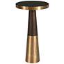 Uttermost Fortier 22" High Brass and Espresso Modern Drink Table in scene